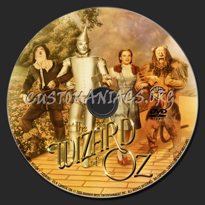 The Wizard Of Oz dvd label