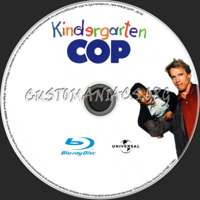 Kindergarten Cop blu-ray label