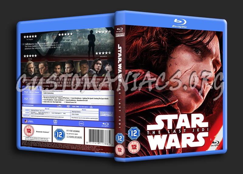 Star Wars The Last Jedi blu-ray cover