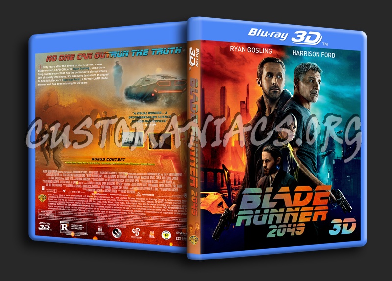 Blade Runner 2049 3D dvd cover