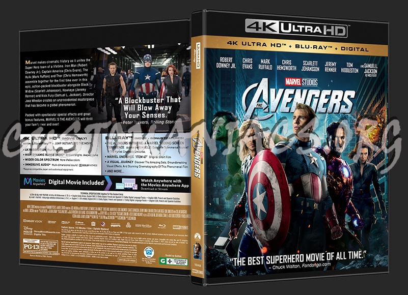 The Avengers (2D/3D/4K) blu-ray cover