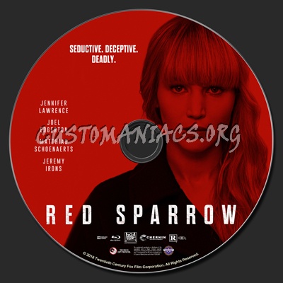 Red Sparrow blu-ray label