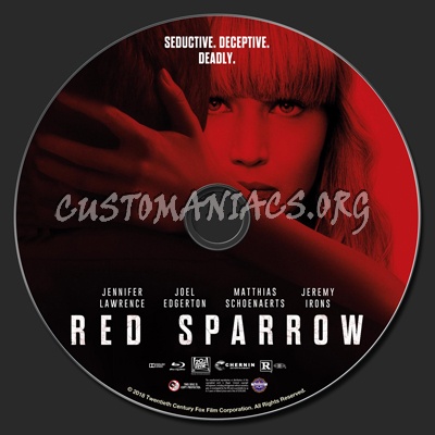 Red Sparrow blu-ray label