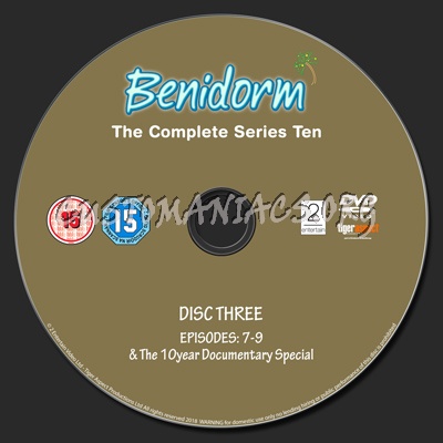 Benidorm Series 10 dvd label