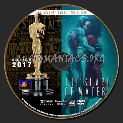 Academy Awards Collection - The Shape Of Water dvd label