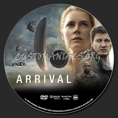 Arrival dvd label