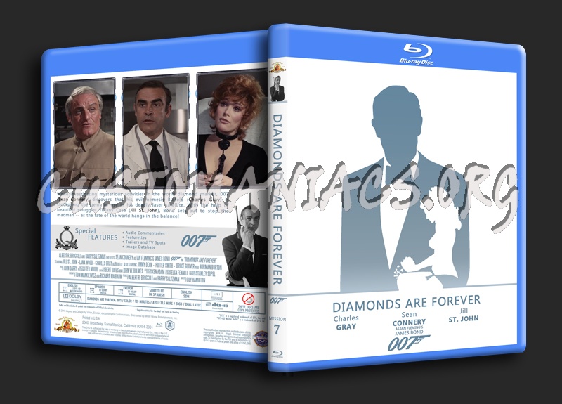 Diamonds Are Forever - The James Bond 007 Collection blu-ray cover