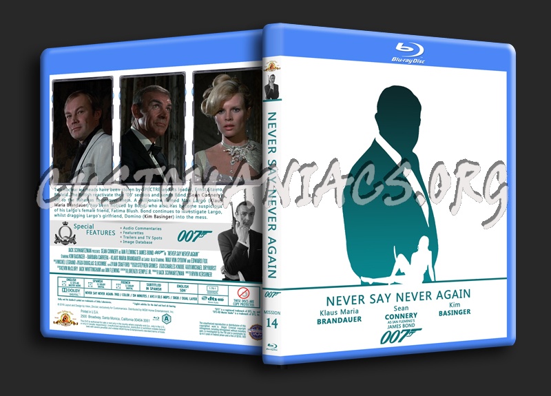 Never Say Never Again - The James Bond 007 Collection blu-ray cover