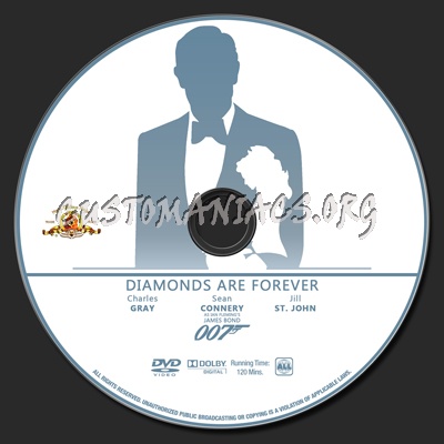 007 Collection - Diamonds Are Forever dvd label