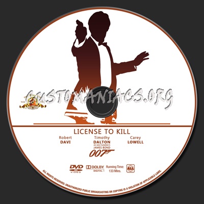 007 Collection - License To Kill dvd label