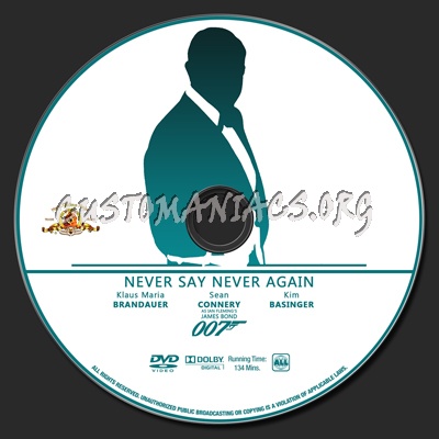 007 Collection - Never Say Never Again dvd label