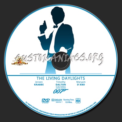 007 Collection - The Living Daylights dvd label