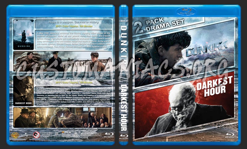 Dunkirk / Darkest Hour Double Feature blu-ray cover