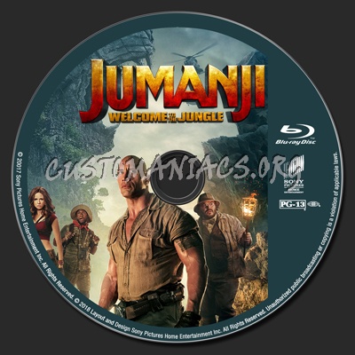 Jumanji Welcome to the jungle blu-ray label