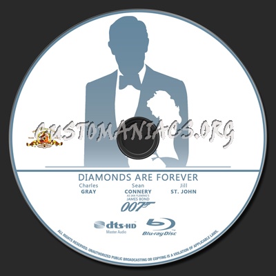 007 Collection - Diamonds Are Forever blu-ray label
