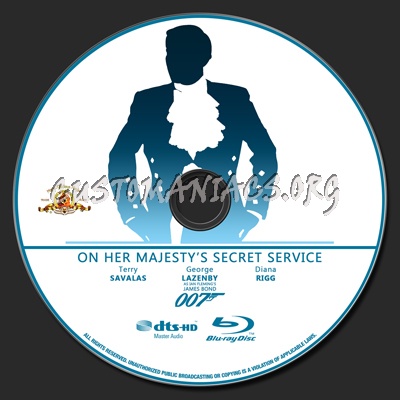 007 Collection - On Her Majesty's Secret Service blu-ray label