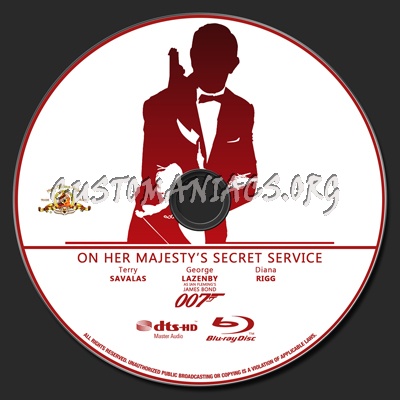 007 Collection - On Her Majesty's Secret Service blu-ray label