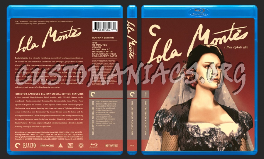 503 - Lola Montes blu-ray cover