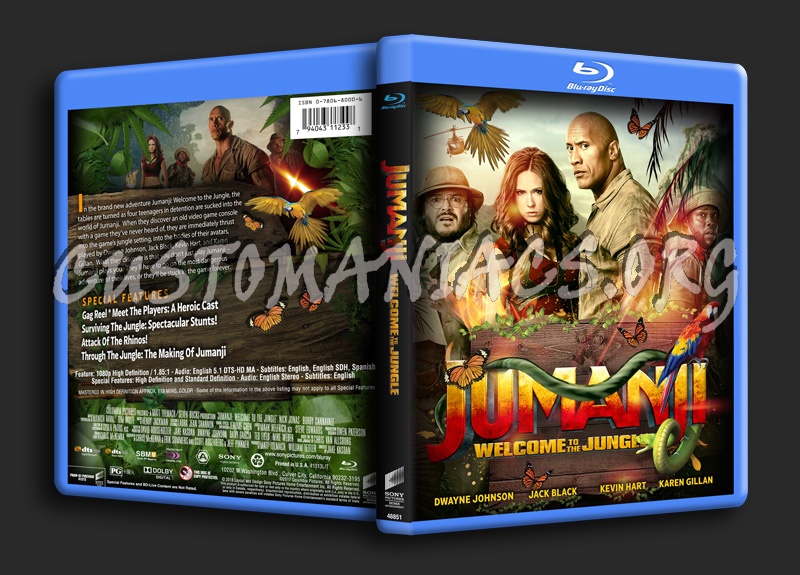 Jumanji Welcome to the jungle blu-ray cover