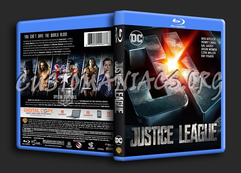 Justice League blu-ray cover