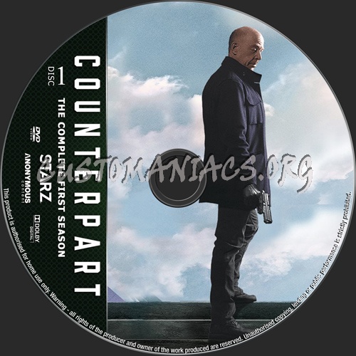 Counterpart Season 1 dvd label