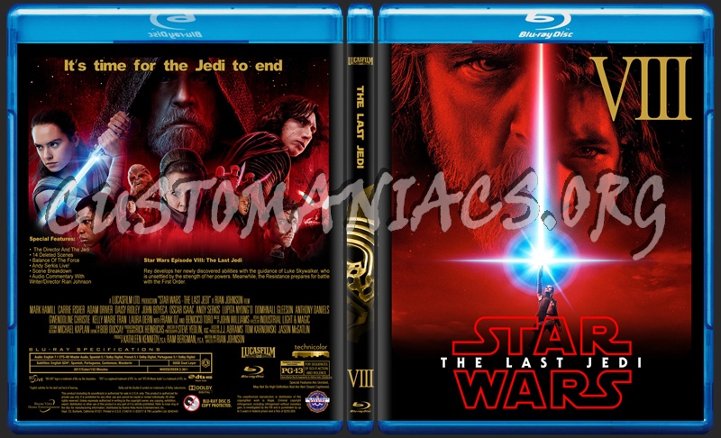 Star Wars - Episode VIII - The Last Jedi blu-ray cover