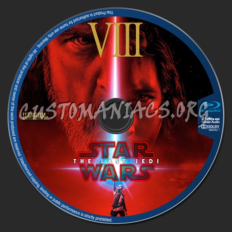 Star Wars - Episode VIII - The Last Jedi blu-ray label