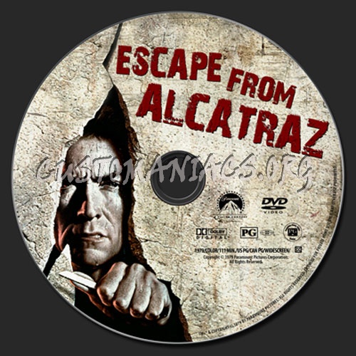 Escape From Alcatraz dvd label