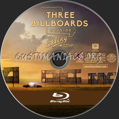 Three Billboards Outside Ebbing, Missouri blu-ray label