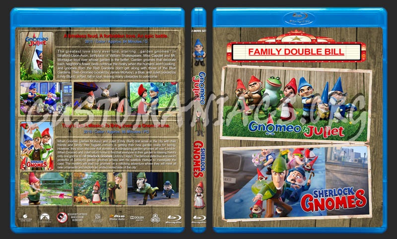 Gnomeo & Juliet / Sherlock Gnomes Double Feature blu-ray cover