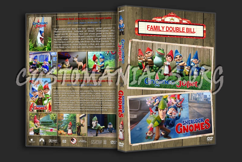 Gnomeo & Juliet / Sherlock Gnomes Double Feature dvd cover