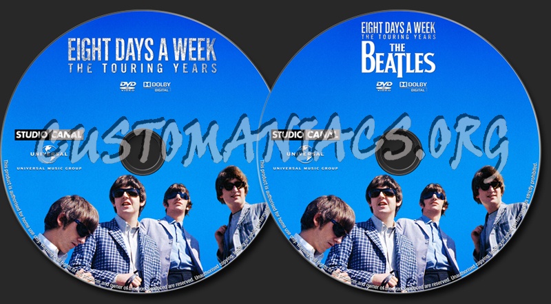 The Beatles Eight Days A Week The Touring Years Dvd Label Dvd Covers Labels By Customaniacs Id Free Download Highres Dvd Label