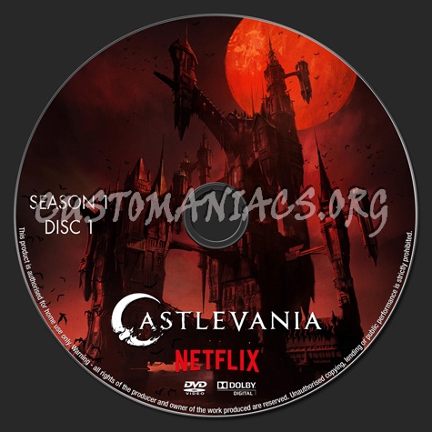 Castlevania Season 1 dvd label