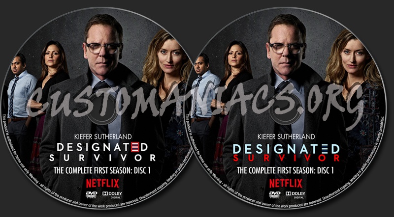 Designated Survivor Season 1 dvd label