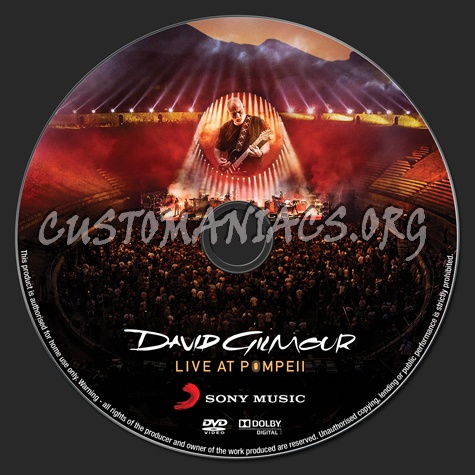 David Gilmour Live at Pompeii dvd label