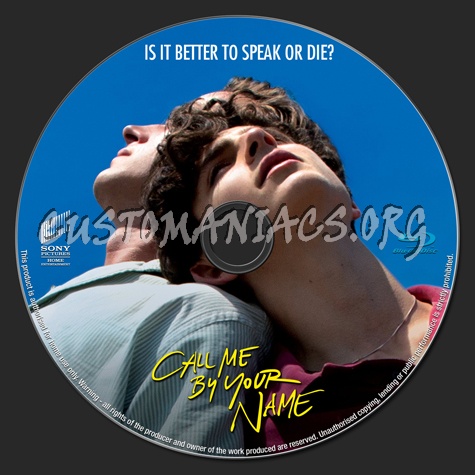 Call Me By Your Name blu-ray label