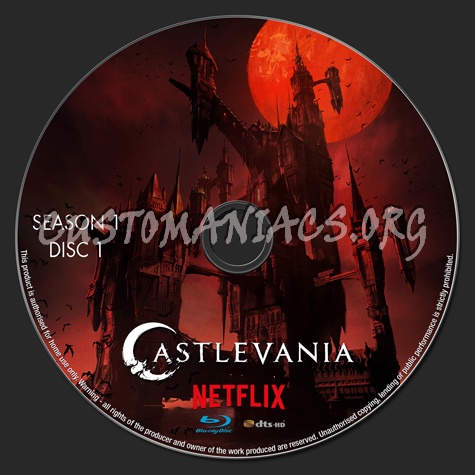 Castlevania Season 1 blu-ray label