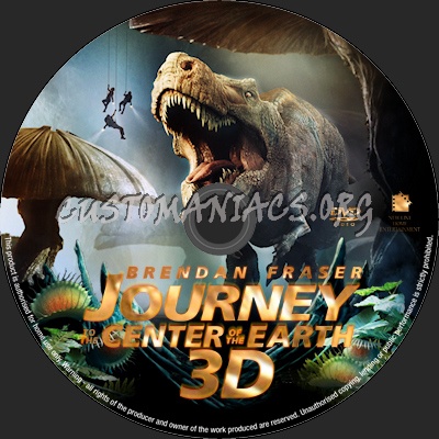 Journey To The Center Of The Earth 3D dvd label