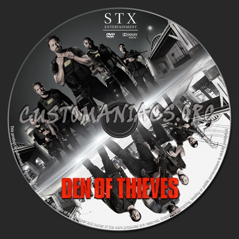 Den of Thieves (2018) dvd label