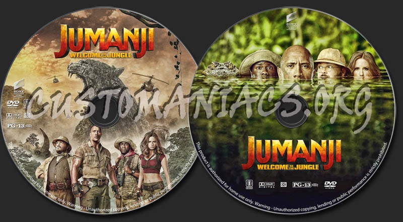 Jumanji: Welcome To The Jungle dvd label