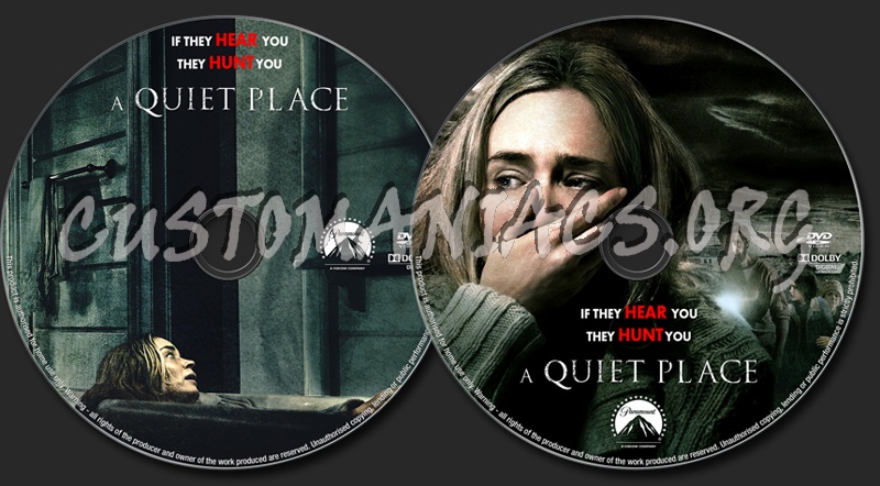 A Quiet Place (2018) dvd label