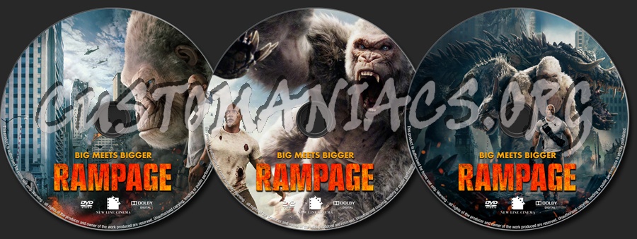 Rampage (2018) dvd label