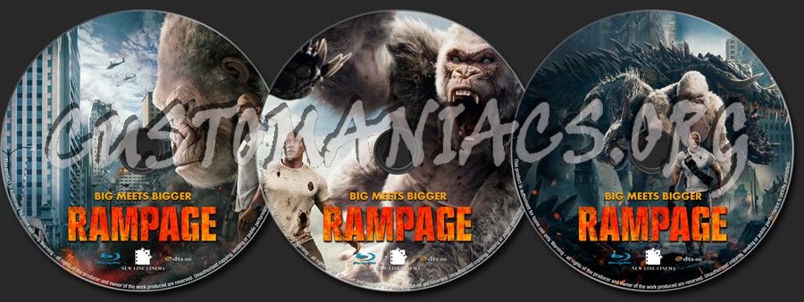 Rampage (2018) blu-ray label