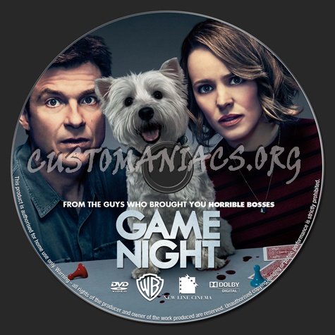 Game Night (2018) dvd label
