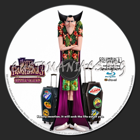 Hotel Transylvania 3: Summer Vacation blu-ray label