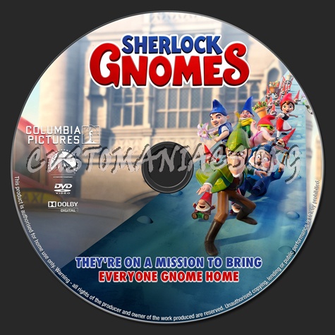 Sherlock Gnomes (2018) dvd label