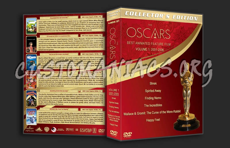 The Oscars: Best Animated Feature Film - Volume 1 (2001-2006) dvd cover