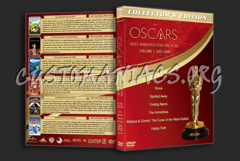 The Oscars: Best Animated Feature Film - Volume 1 (2001-2006) dvd cover