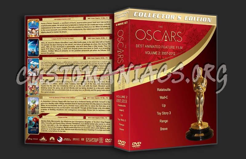 The Oscars: Best Animated Feature Film - Volume 2 (2007-2012) dvd cover