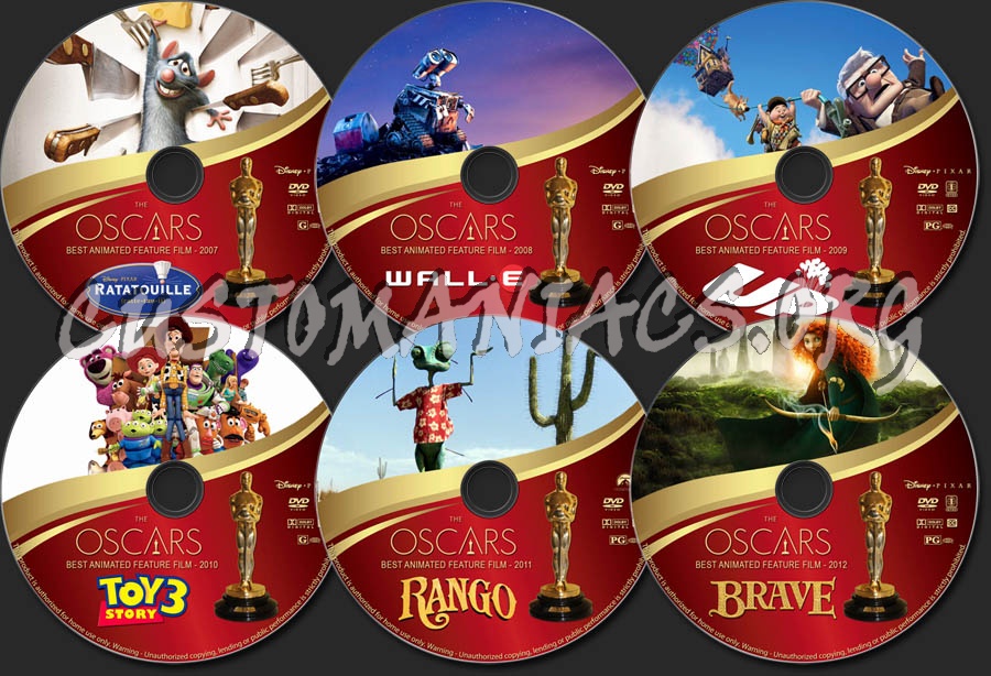 The Oscars: Best Animated Feature Film - Volume 2 (2007-2012) dvd label -  DVD Covers & Labels by Customaniacs, id: 252106 free download highres dvd  label